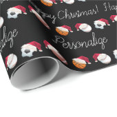 Personalisierte Weihnachtsbäder Weihnachtsfeiertag Geschenkpapier (Rolleneckpunkt)