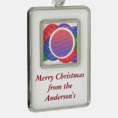 Personalisierte Weihnachtsbälle Foto Ornamente Rahmen-Ornament Silber (Rechts)