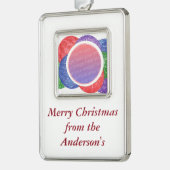 Personalisierte Weihnachtsbälle Foto Ornamente Rahmen-Ornament Silber (Links)