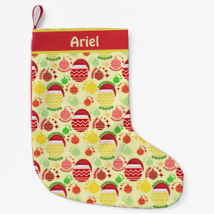 Personalisierte Weihnachtsbälle Muster Spaß Kleiner Weihnachtsstrumpf