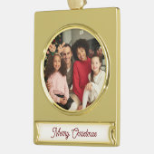 Personalisierte Weihnachtsbanner Banner-Ornament Gold (Links)