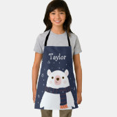 Personalisierte Weihnachtsbär Kinder Schürze (Insitu)