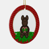 Personalisierte Weihnachtsbärn-Verzierung Keramikornament (Rechts)