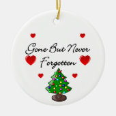 Personalisierte Weihnachtsbaum-Denkmal-Dekoration Keramikornament (Vorne)