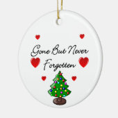 Personalisierte Weihnachtsbaum-Denkmal-Dekoration Keramikornament (Links)