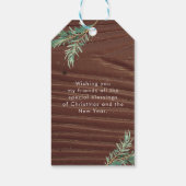 Personalisierte Weihnachtsbaum-Geschenktasten Geschenkanhänger (Rückseite)