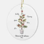 Personalisierte Weihnachtsbaum Keramik Ornament (Links)