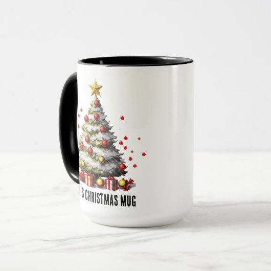 Personalisierte Weihnachtsbaum-Tasse für Frauen Tasse (Vorderseite Links)