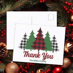 Personalisierte Weihnachtsbäume Danke Postkarte