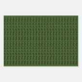 Personalisierte Weihnachtsbäume Geschenkpapier Set (Vorderseite 3)