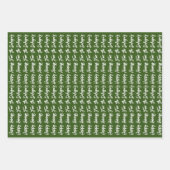 Personalisierte Weihnachtsbäume Geschenkpapier Set (Vorderseite)