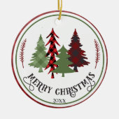 Personalisierte Weihnachtsbäume im benutzerdefinie Keramik Ornament (Vorne)