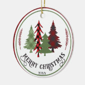 Personalisierte Weihnachtsbäume im benutzerdefinie Keramik Ornament (Links)