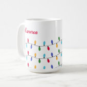 Personalisierte Weihnachtsbäume Kaffeetasse (Vorderseite Links)