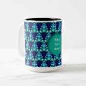 Personalisierte Weihnachtsbaumen Muster Tasse (Vorderseite Links)