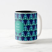 Personalisierte Weihnachtsbaumen Muster Tasse (VorderseiteRechts)