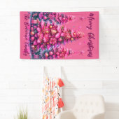 Personalisierte Weihnachtsbaumfamilie Banner (Insitu)
