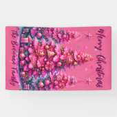 Personalisierte Weihnachtsbaumfamilie Banner (Horizontal)