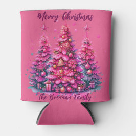 Personalisierte Weihnachtsbaumfamilie Dosenkühler