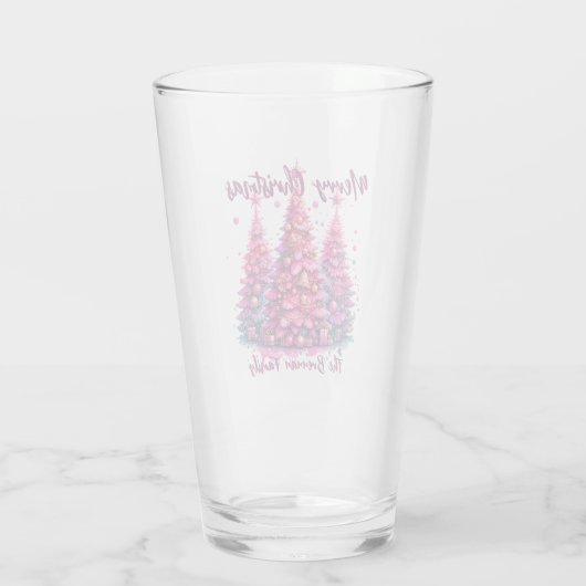 Personalisierte Weihnachtsbaumfamilie Glas (Rückseite)