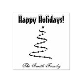 Personalisierte Weihnachtsbaumfamilie Gummistempel (Prägung)