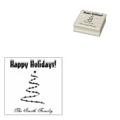 Personalisierte Weihnachtsbaumfamilie Gummistempel (Stempel)