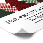 Personalisierte Weihnachtsbaumfarm Red Green Karie Poster (Ecke)