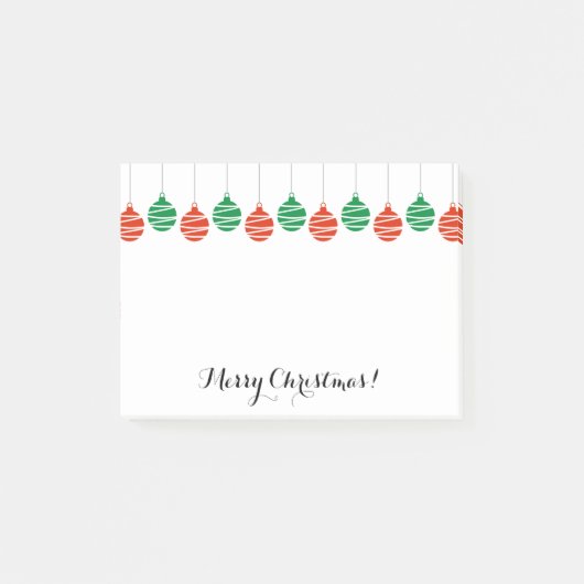 Personalisierte Weihnachtsbaumkugel Post-it Klebezettel (Vorderseite)