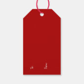Personalisierte Weihnachtsbaummarken Geschenkanhänger (Rückseite)