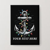 Personalisierte Weihnachtsbeleuchtung Bootfahren S Button (Vorderseite)