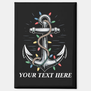 Personalisierte Weihnachtsbeleuchtung Bootfahren S Magnet