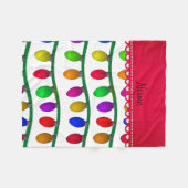 Personalisierte Weihnachtsbeleuchtung Fleecedecke (Vorderseite (Horizontal))