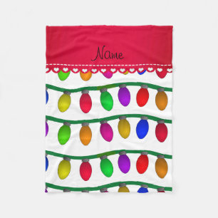 Personalisierte Weihnachtsbeleuchtung Fleecedecke
