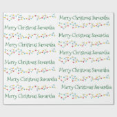 Personalisierte Weihnachtsbeleuchtung Geschenkpapier (Flach)
