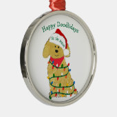 Personalisierte Weihnachtsbeleuchtung Goldendoodle Ornament Aus Metall (Rechts)