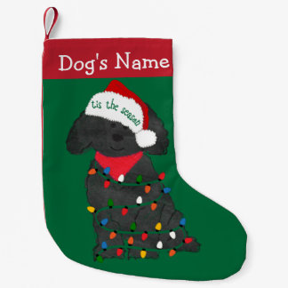 Personalisierte Weihnachtsbeleuchtung Labradoodle Kleiner Weihnachtsstrumpf