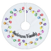 Personalisierte Weihnachtsbeleuchtung Polyester Weihnachtsbaumdecke (Vorderseite)