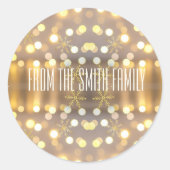 Personalisierte Weihnachtsbeleuchtung Runder Aufkleber (Vorderseite)