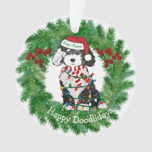 Personalisierte Weihnachtsbeleuchtung Sheepadoodle Ornament
