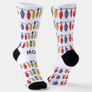 Personalisierte Weihnachtsbeleuchtung Socken