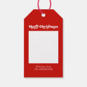 Personalisierte Weihnachtsberries Blume & Blätter Geschenkanhänger (Rückseite)