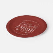 Personalisierte Weihnachtsbibel - Typografie Pappteller (Schrägansicht)