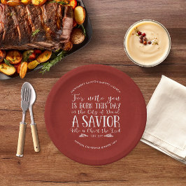 Personalisierte Weihnachtsbibel - Typografie Pappteller