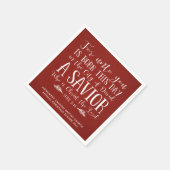 Personalisierte Weihnachtsbibel - Typografie Serviette (Ecke)