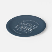 Personalisierte Weihnachtsbibel Verse Typografie B Pappteller (Schrägansicht)