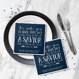 Personalisierte Weihnachtsbibel Verse Typografie B Serviette