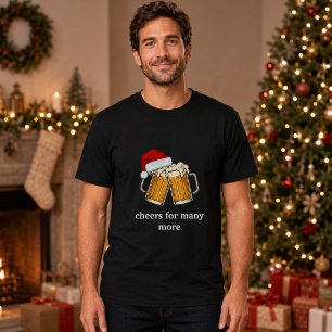 Personalisierte Weihnachtsbier-Trinksprüche T-Shirt