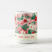 Personalisierte Weihnachtsblumen Kaffeetasse (Mittel)