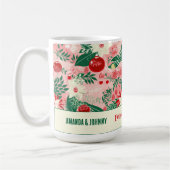Personalisierte Weihnachtsblumen Kaffeetasse (Links)