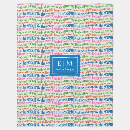 Personalisierte Weihnachtsbriefe Fleecedecke (Vorderseite)